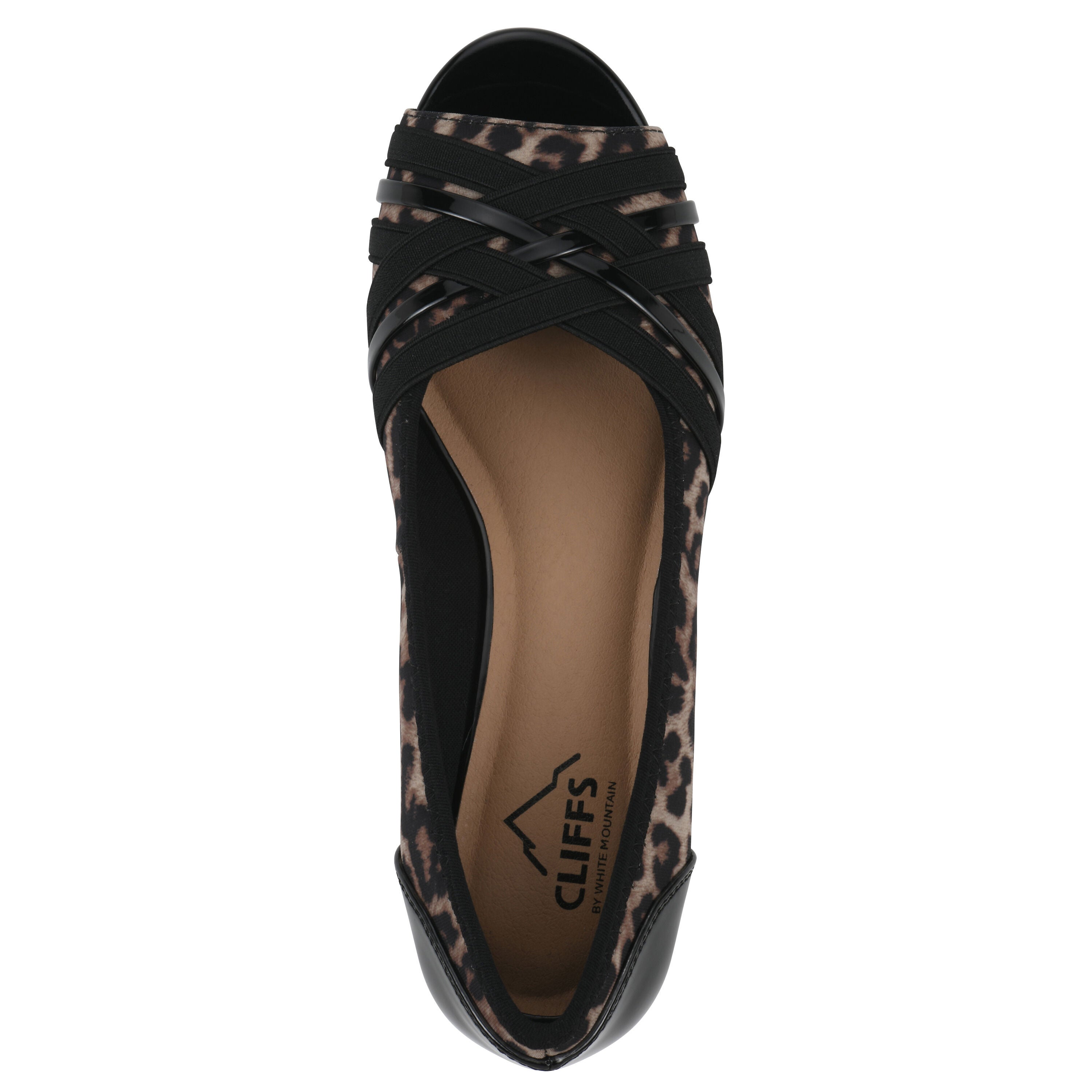 Boldest Peep Toe Wedge, TAN LEOPARD NYLON, alternate image number 4