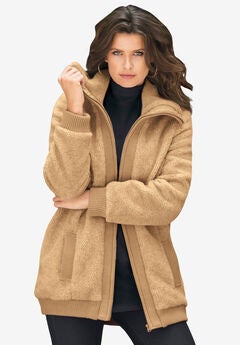 Mid Weight Teddy Bomber Coat