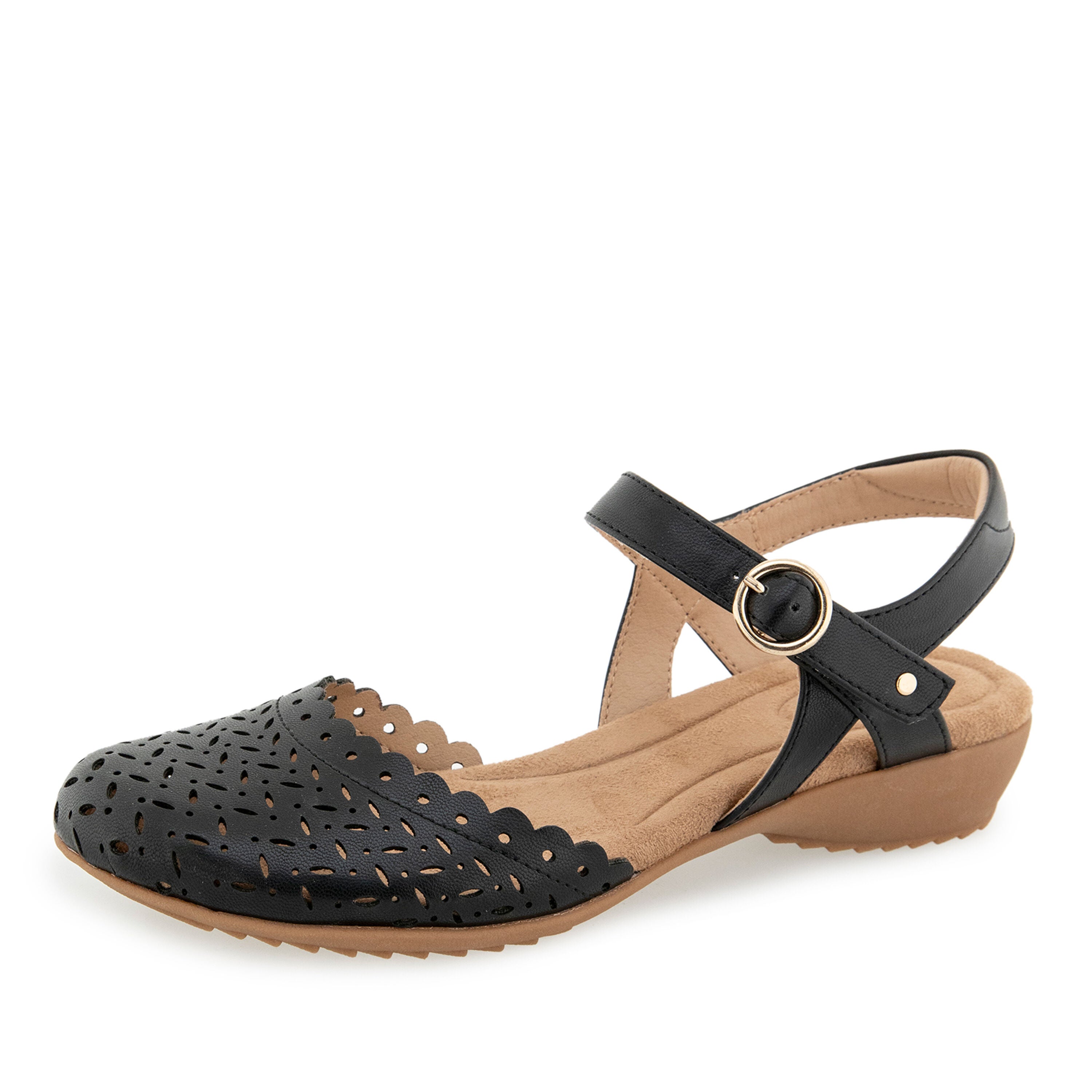 Vinya Hook & Loop Casual Shoe, BLACK, alternate image number 6