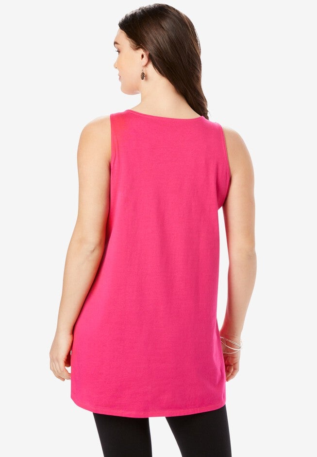 Sleeveless Lattice Ultimate Tunic, , on-hover image number null