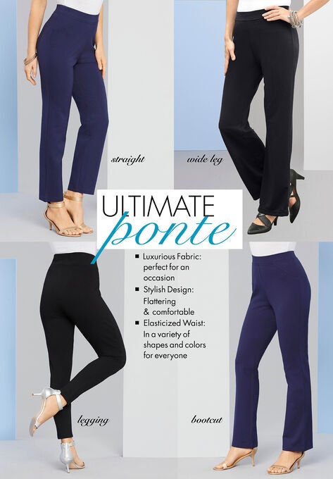 Bootcut Ultimate Ponte Pant | Roaman's