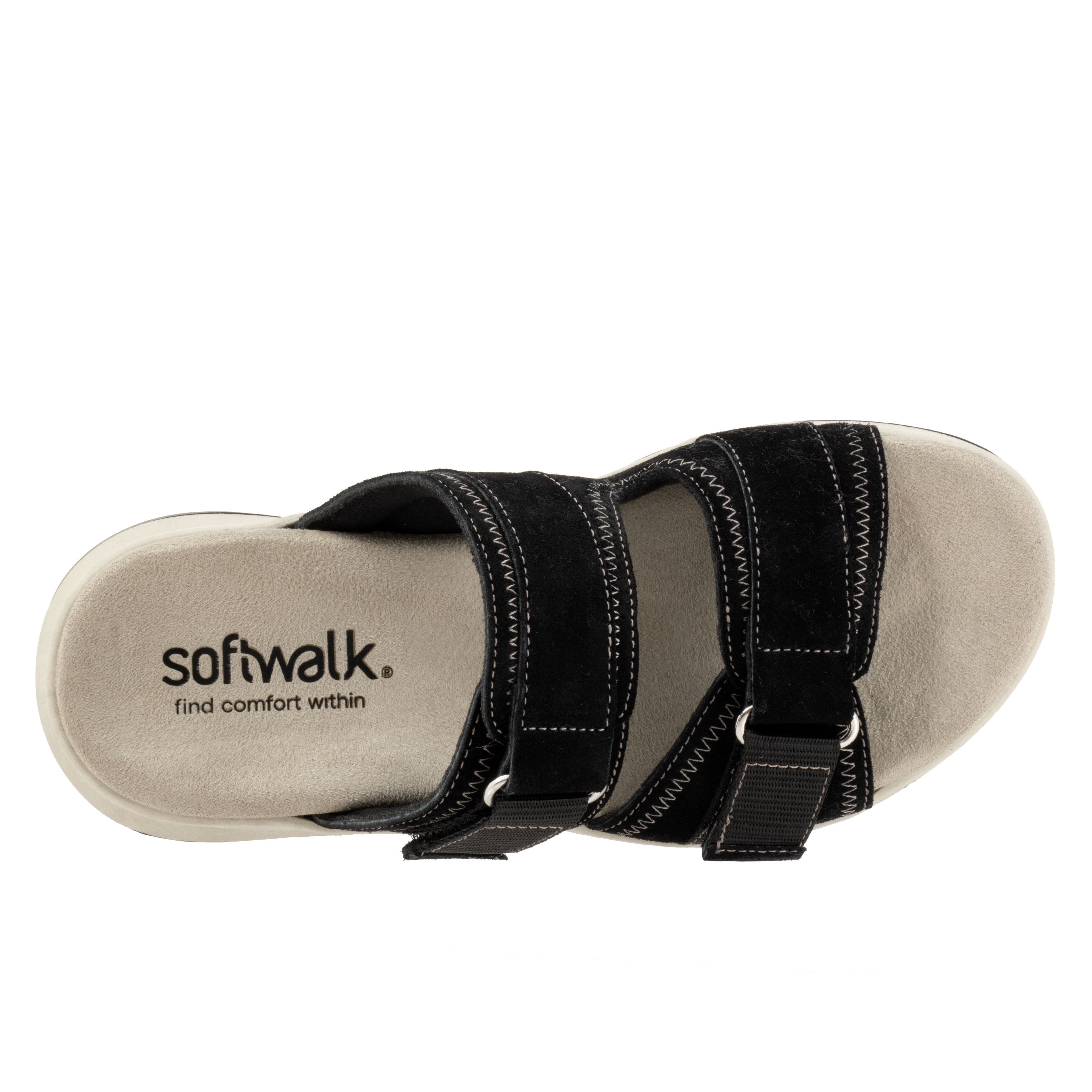 Oasis Sandal, BLACK SUEDE, alternate image number 3
