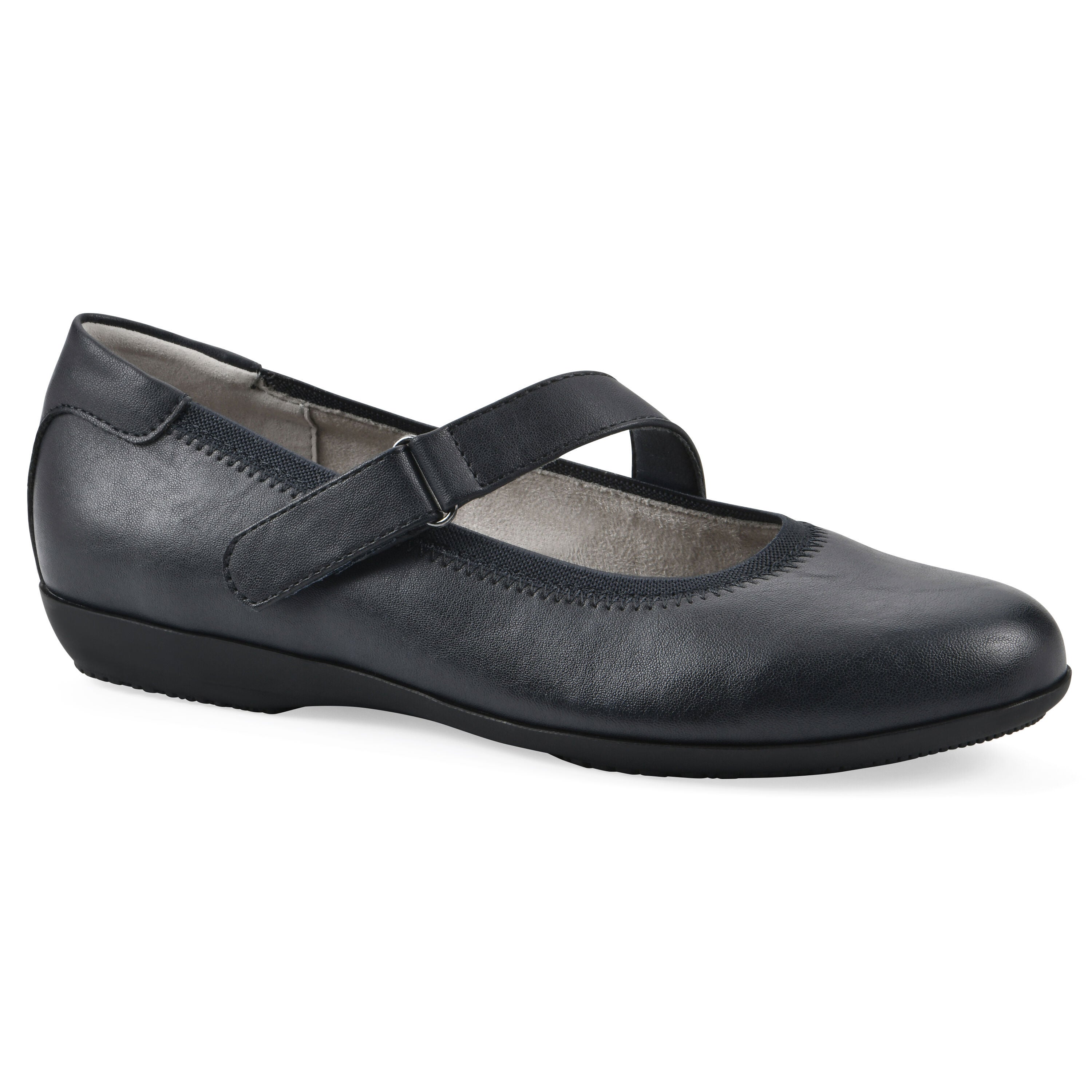 Carwen Ballet Flat, NAVY SMOOTH, hi-res image number 0