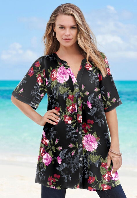 Short-Sleeve Angelina Tunic, , alternate image number null
