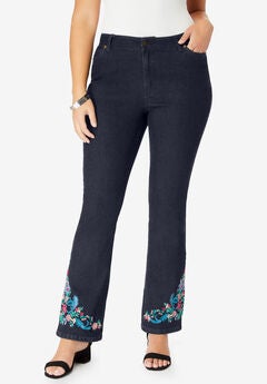 Embroidered Bootcut Jean