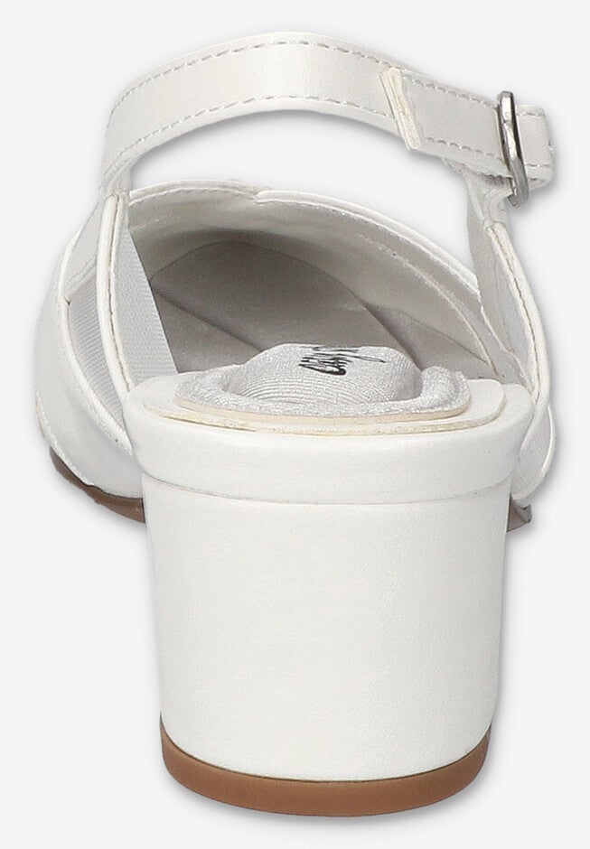 Avena Block Heel Slingback Pump, WHITE, on-hover image number null