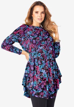 Boatneck Swing Ultra Drape Tunic