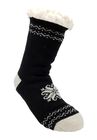 Heart Snowflake Slipper Socks, BLACK, hi-res image number null