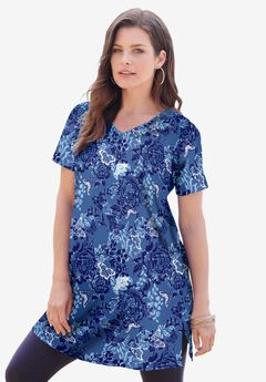 Short-Sleeve V Neck Ultimate Tunic