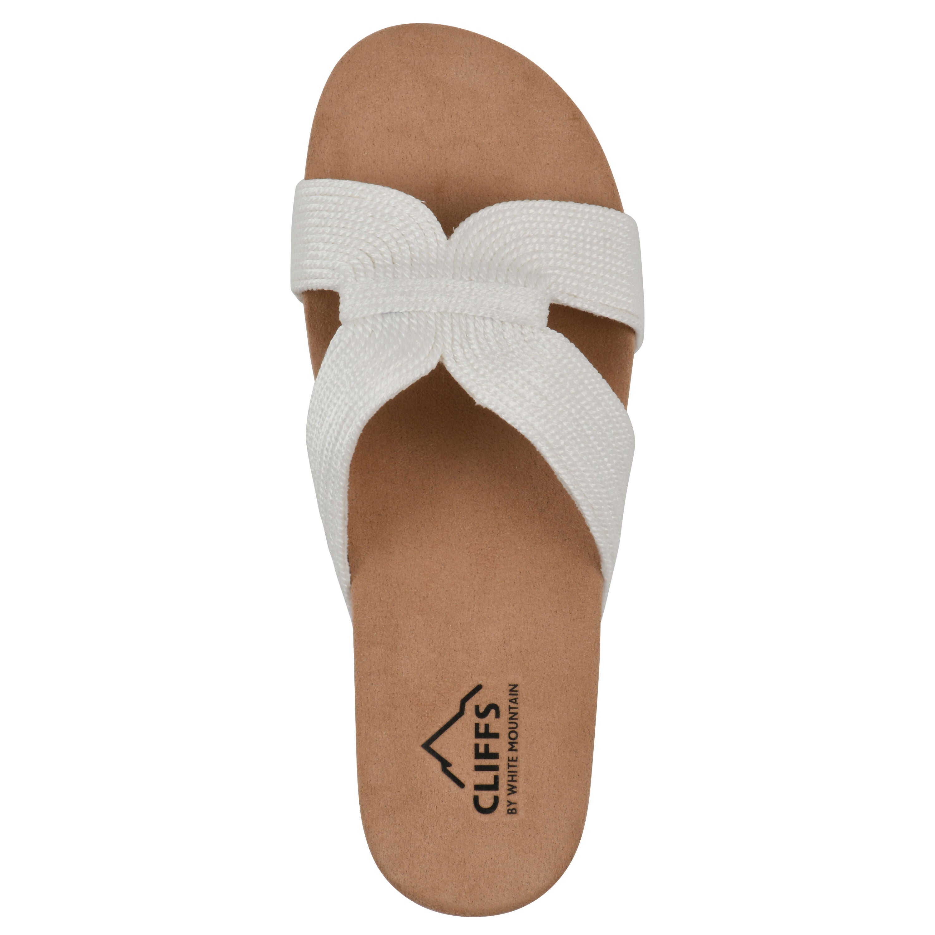 Tindra Slide Sandal, WHITE RAFFIA, alternate image number 4