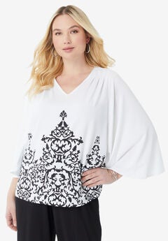 Flutter-Sleeve Ultrasmooth® Fabric Top