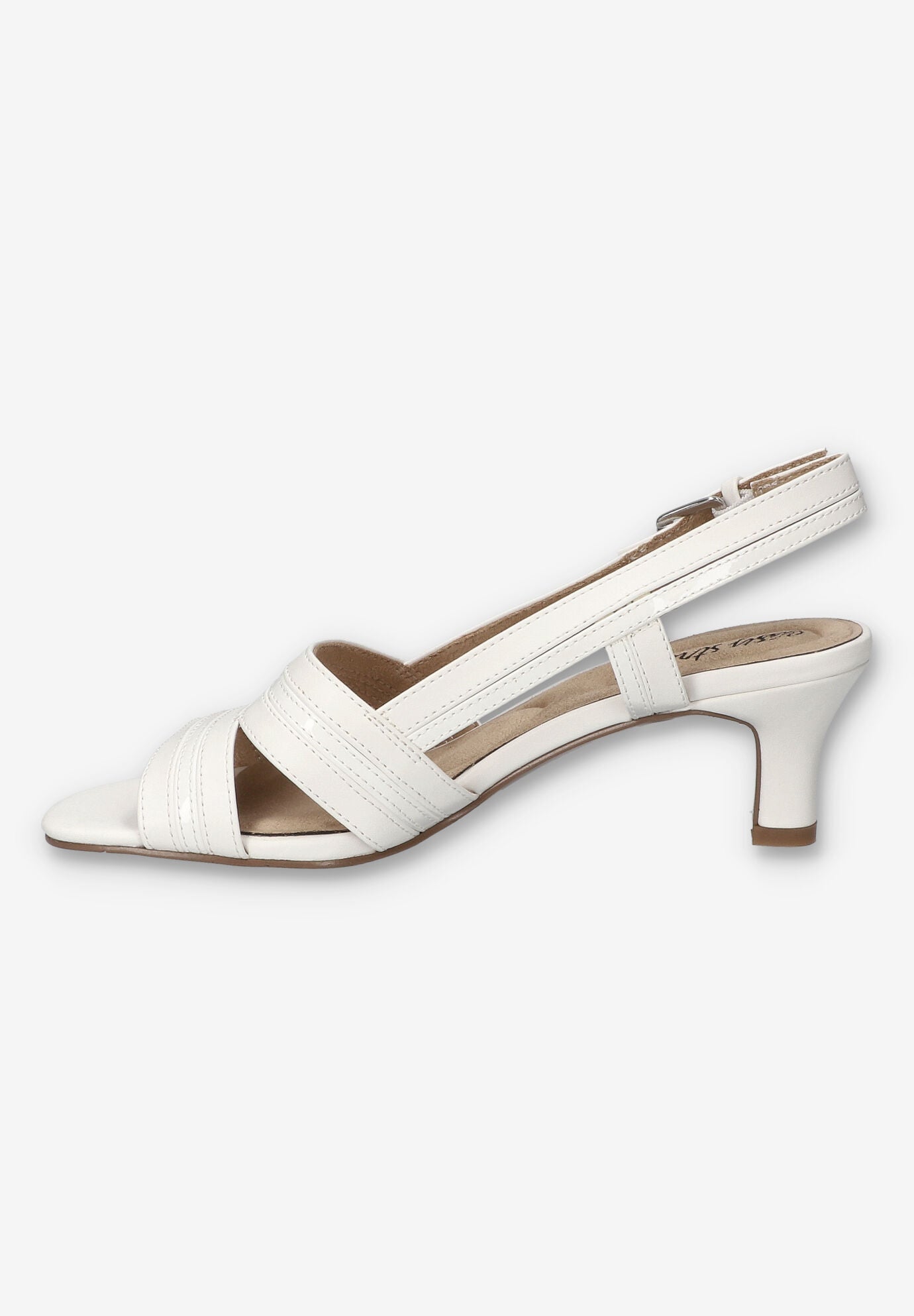 Meghan Slingback Heeled Sandal, WHITE, alternate image number 4