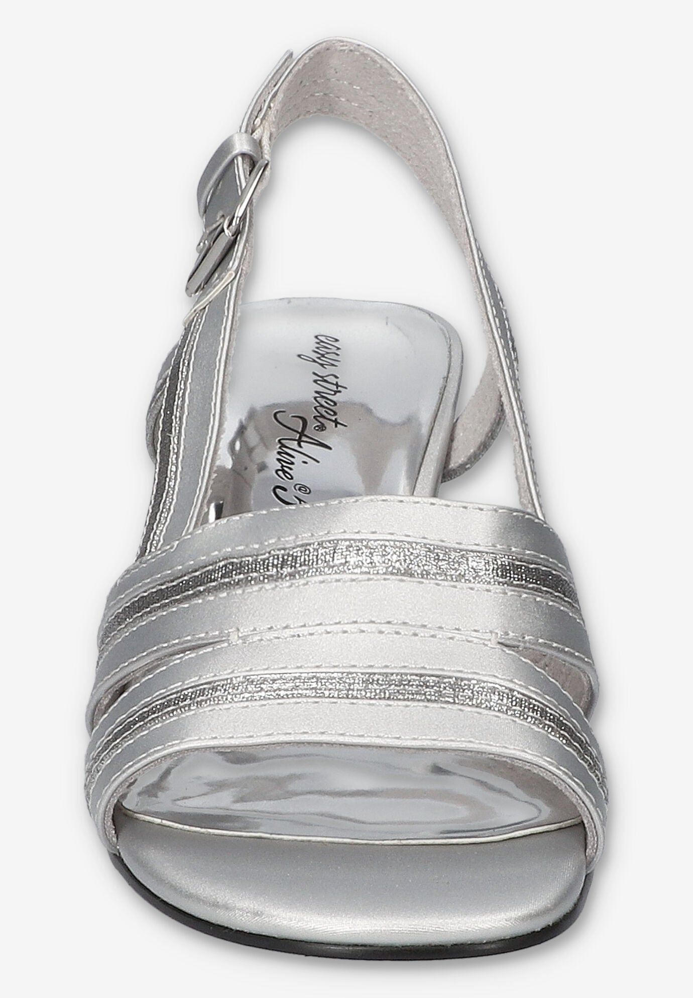 Meghan Slingback Heeled Sandal, SILVER SATIN, on-hover image number 1