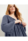 Acid Wash Peasant Blouse, , alternate image number null