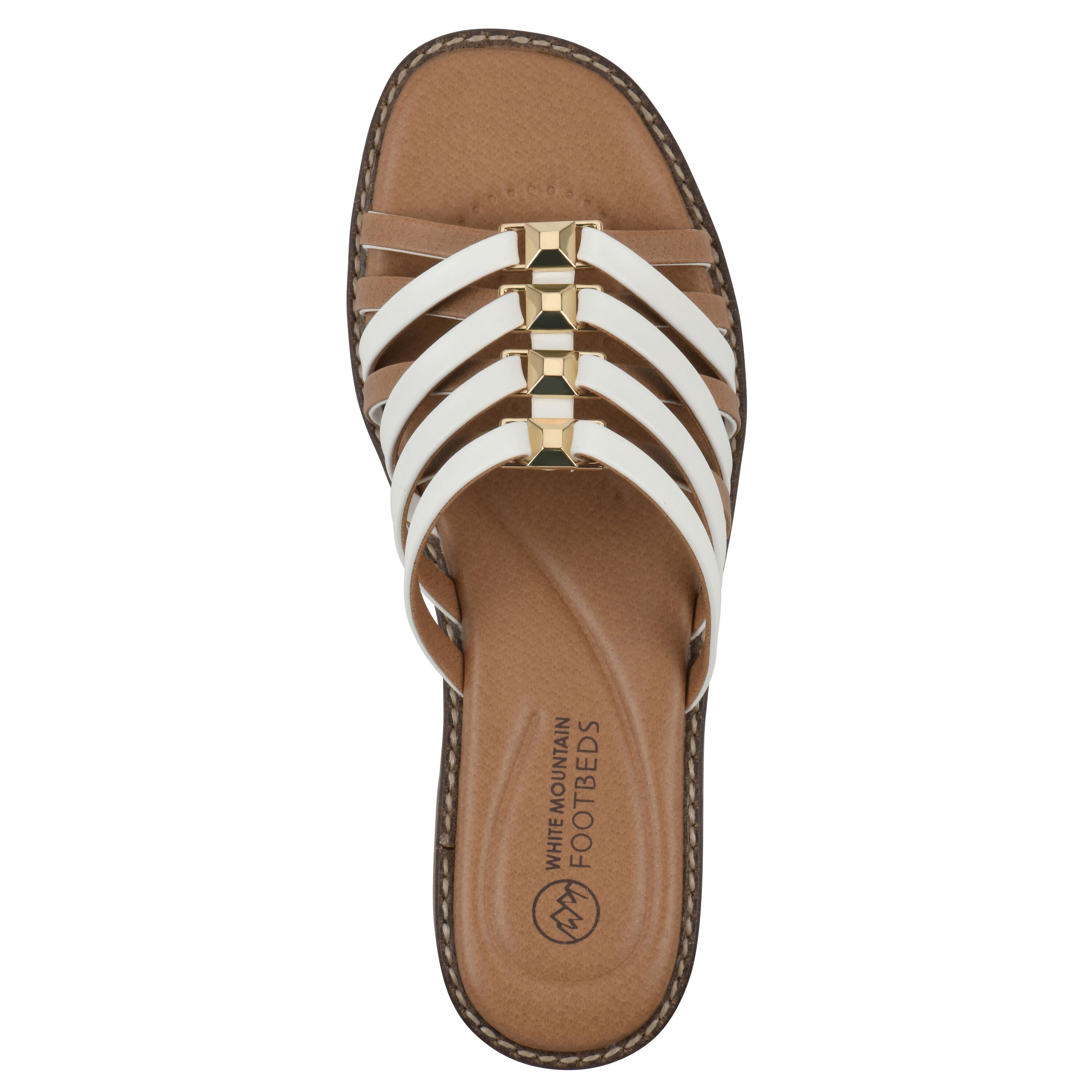 Mazy Slip On Sandal, WHITE SMOOTH, alternate image number 4