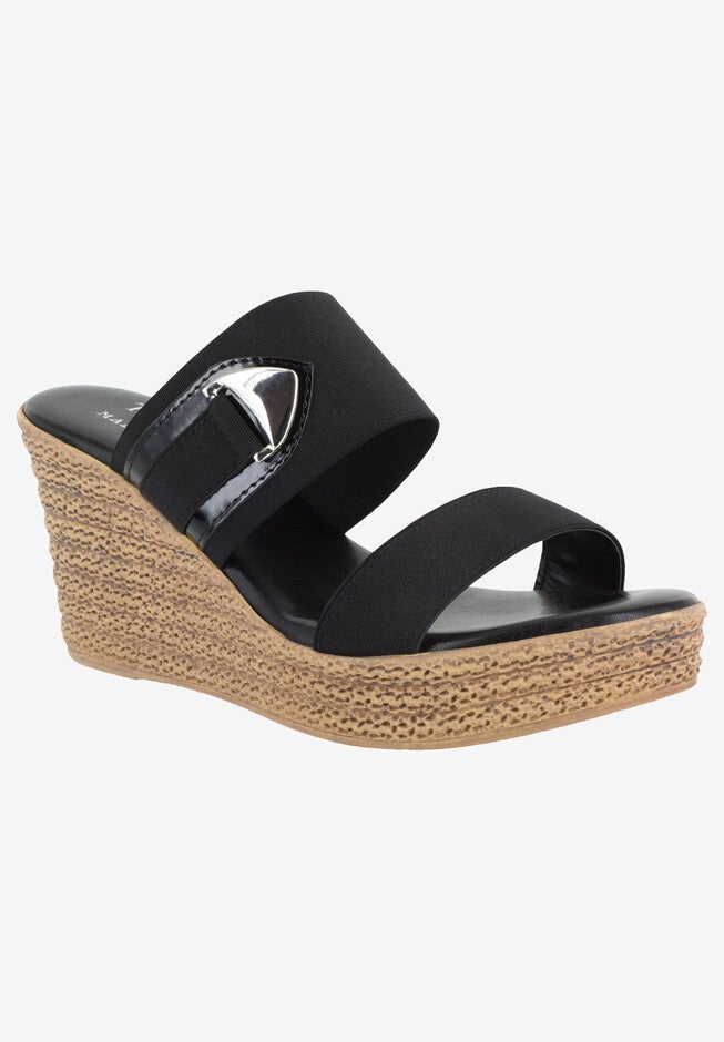 Marisole Tuscany Wedge by Easy Street®, BLACK, hi-res image number 0