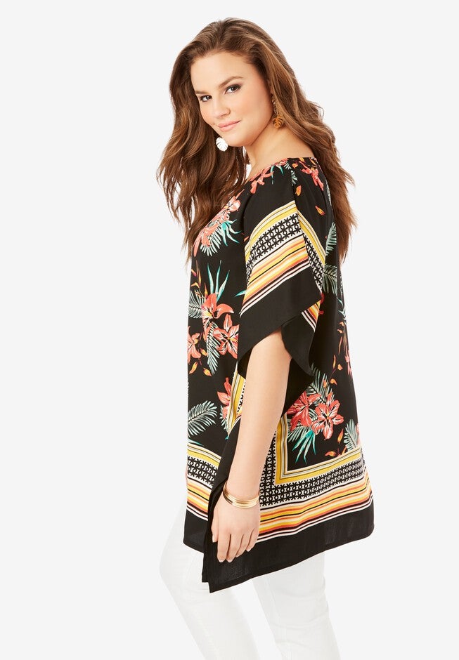 Handkerchief-Hem Caftan, , alternate image number null