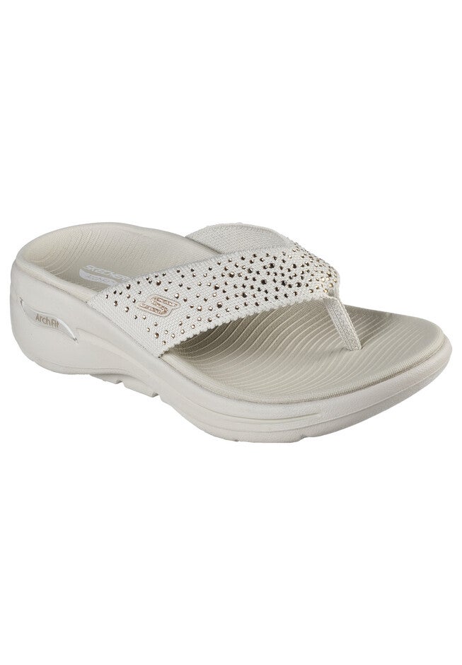 The Go Walk Arch Fit Dazzle Sandal, NATURAL MEDIUM, hi-res image number 0