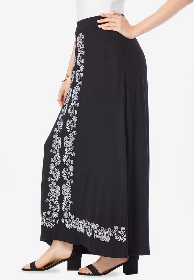 Embroidered Maxi Skirt, , alternate image number null