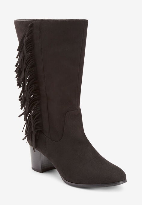 The Hana Wide Calf Boot, BLACK, hi-res image number null