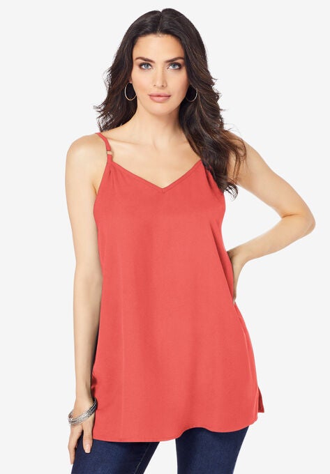 V-Neck Cami, SUNSET CORAL, hi-res image number null