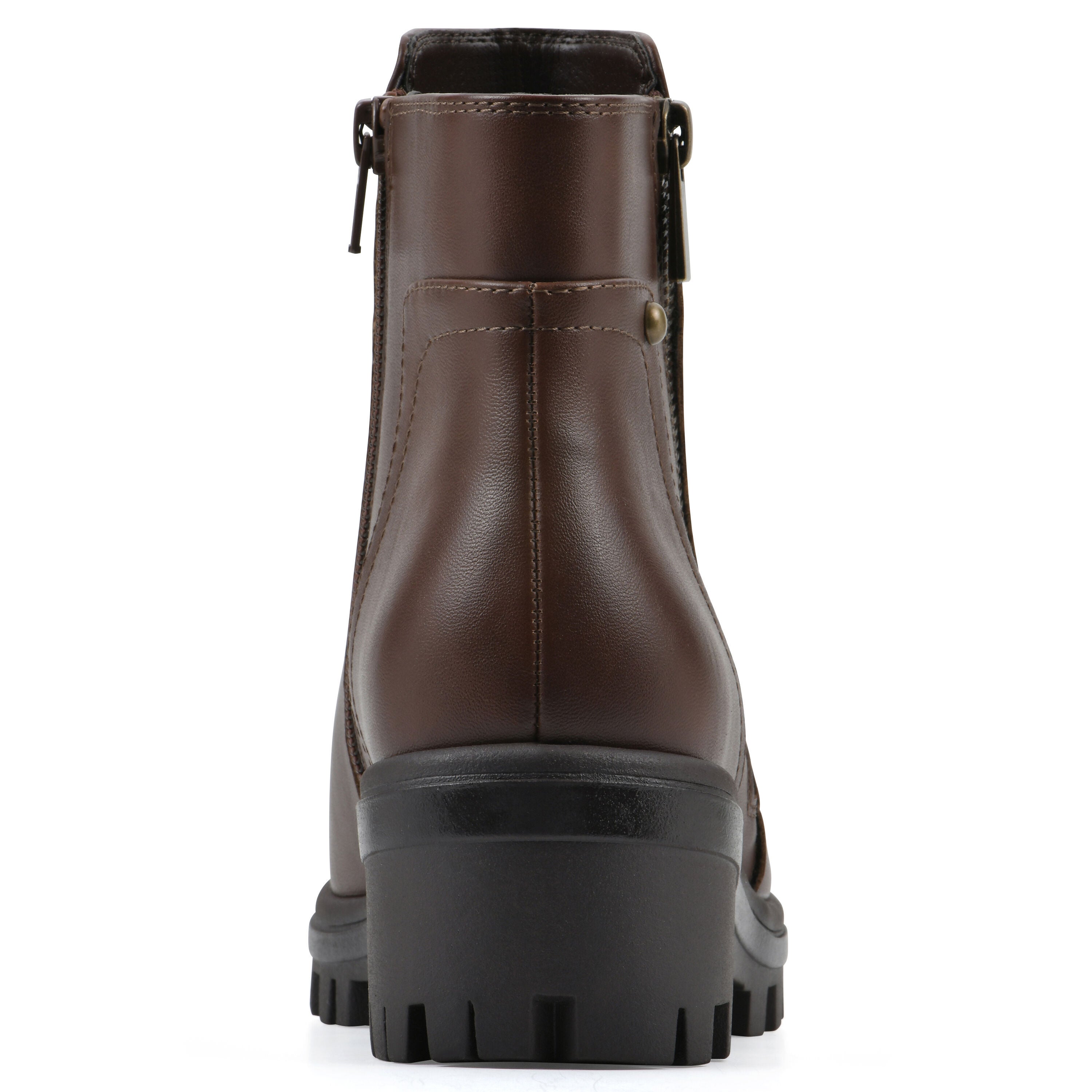 Tahj Lug Sole Bootie, MOCHA FAUX LEATHER, on-hover image number 1