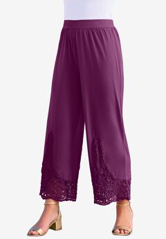 Wide Leg Ultrasmooth® Fabric Lace Pant