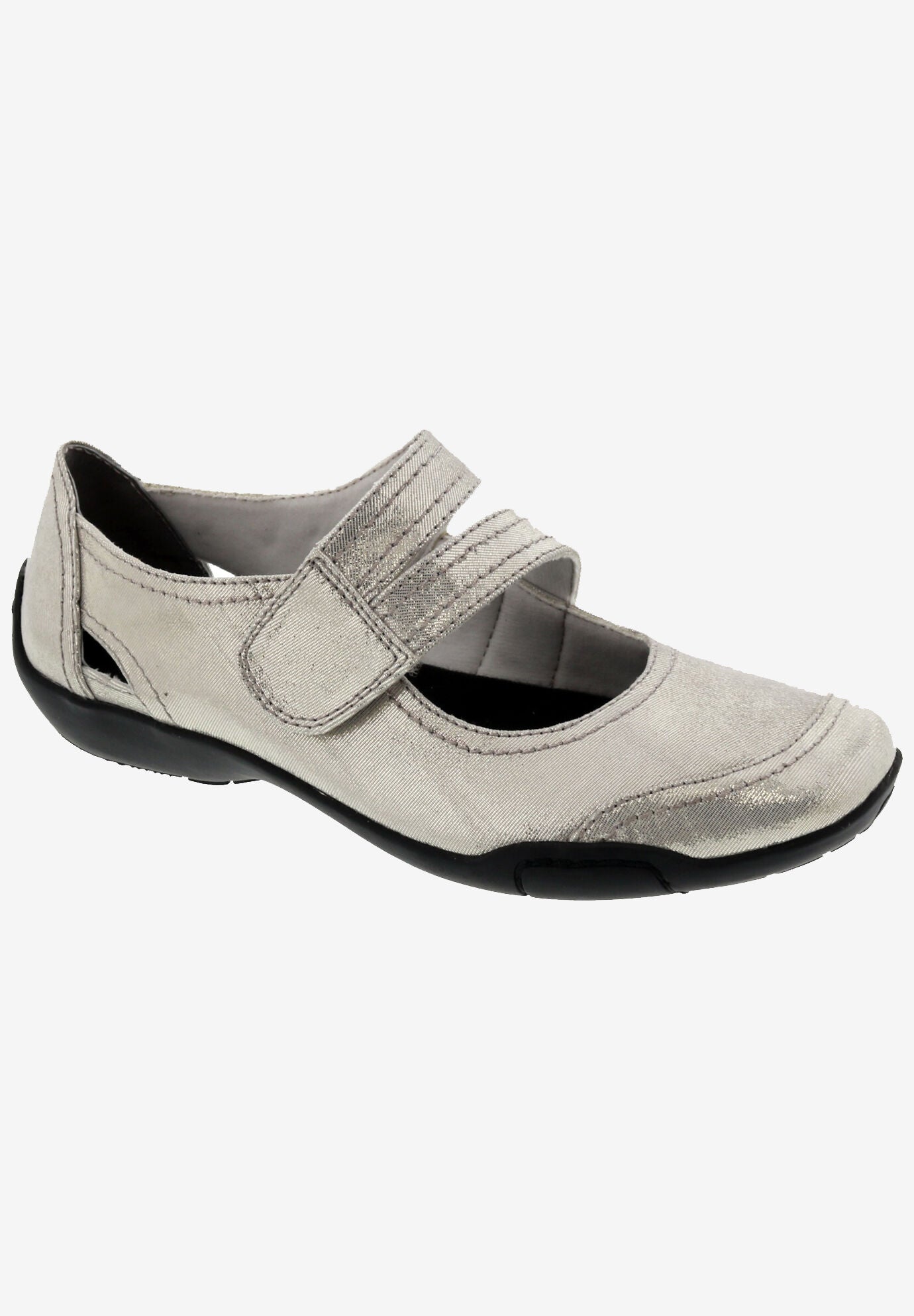 Chelsea Mary Jane Flat, SILVER IRIDESCENT LEATHER, hi-res image number 0