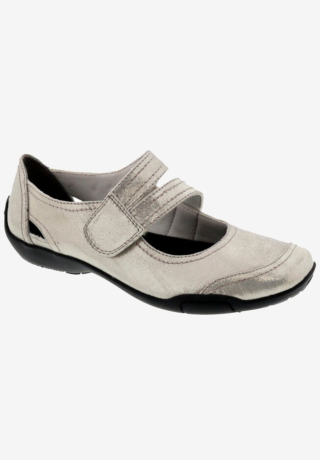 Chelsea Mary Jane Flat, SILVER IRIDESCENT LEATHER, hi-res image number 0