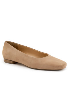 Square Toe Black Flats