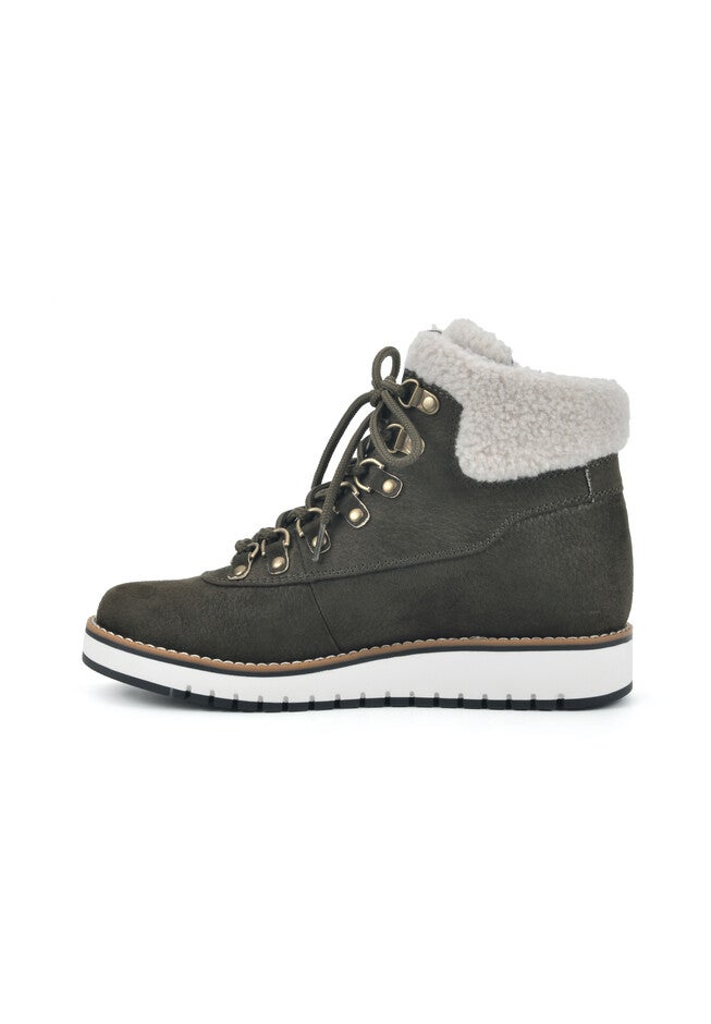 White Mountain Cozy Lace-Up Hiker Bootie, , alternate image number null