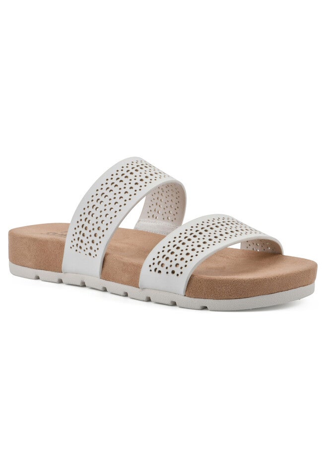 Thrilled Casual Sandal, WHITE BURNISHED SMOOTH, hi-res image number 0