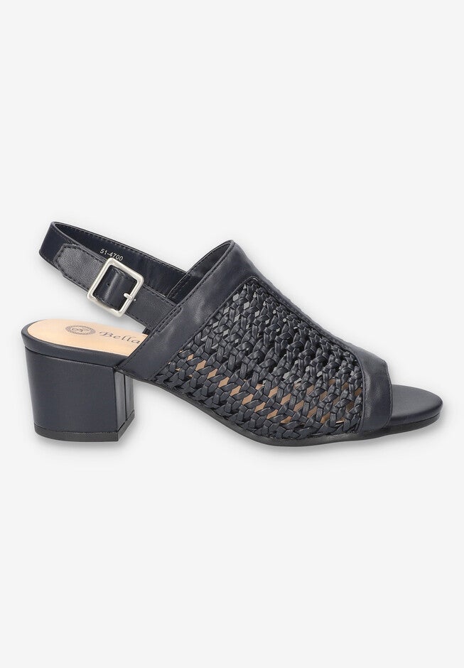 Adley Block Heel Sandals, NAVY, alternate image number 2