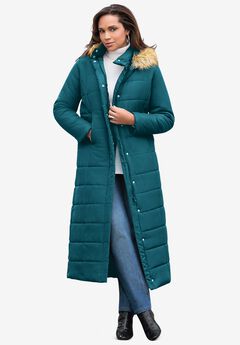 Maxi Length Quilted Puffer Jacket