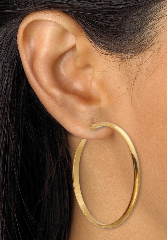 Rose Ion-Plated And Gold Ion-Plated Stainless Steel Hoop Earrings Set, , alternate image number 4