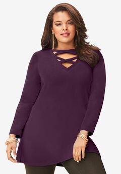 Crisscross Sweatshirt Tunic