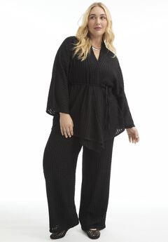 Tie Waist Knitted Kimono
