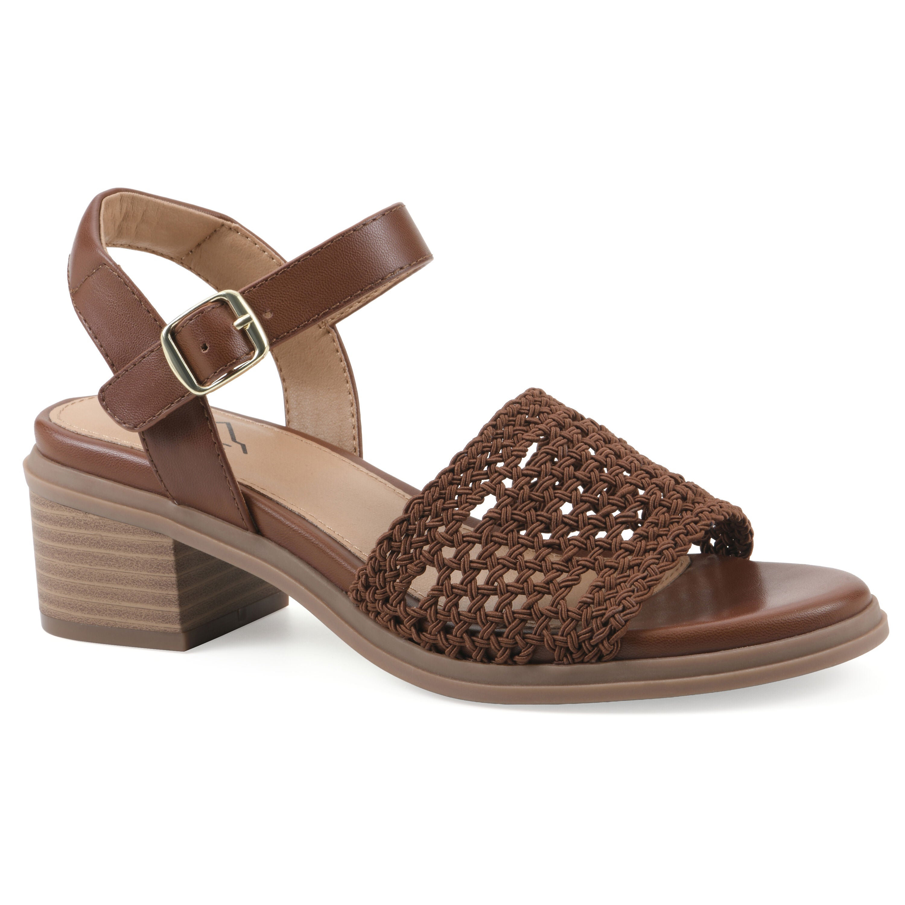 Cortland Block Heel Sandal, DARK TAN SMOOTH, hi-res image number 0