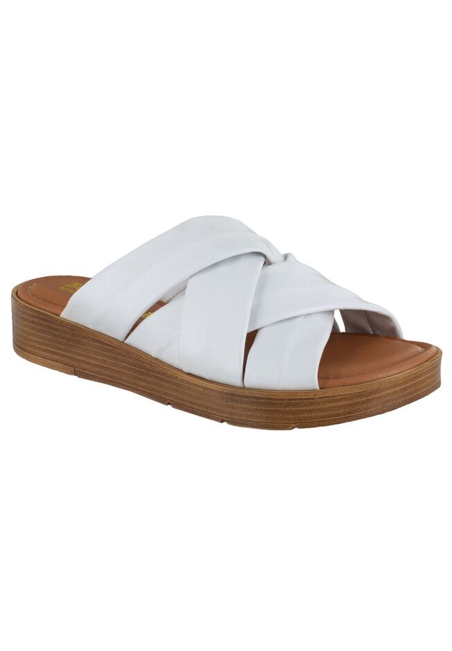 Tor-Italy Slide , WHITE LEATHER, hi-res image number 0