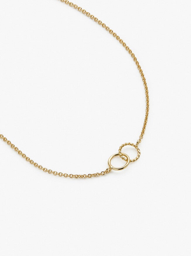 Sam Interlocking Circles Necklace, GOLD, alternate image number 4
