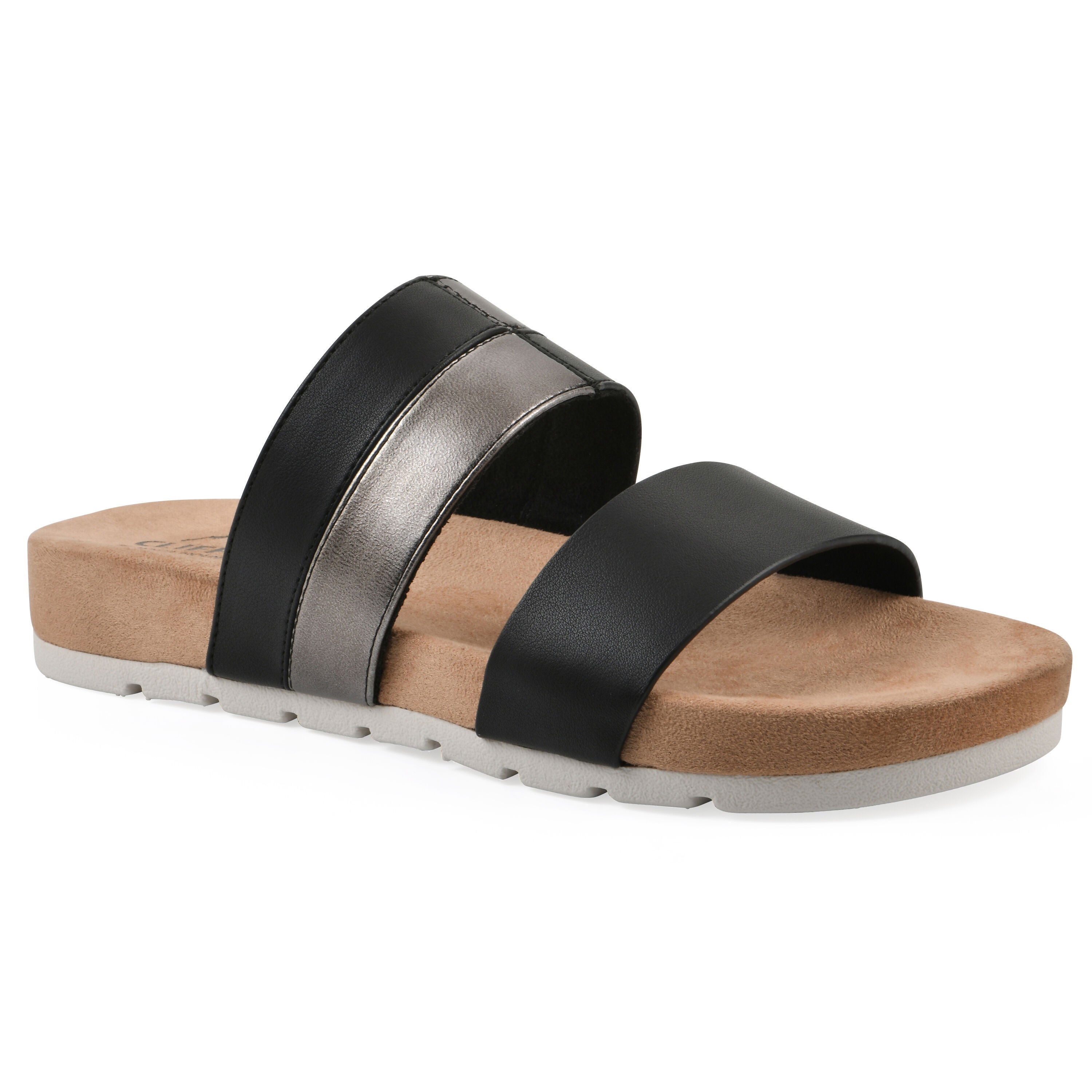Tammy Slide Sandal, BLACK SMOOTH, hi-res image number 0