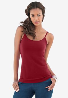 Plus Size Cami with Built-In Bra and Adjustable Straps