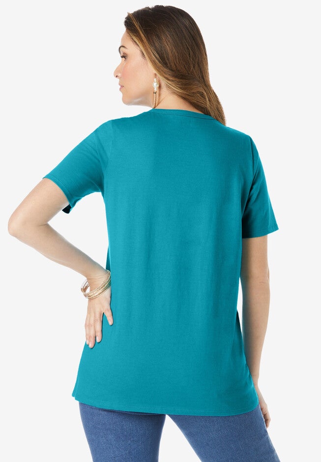 Slit V-Neck Ultimate Tee, , on-hover image number null
