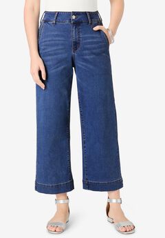 Plus Size Wide Leg Crop Jean