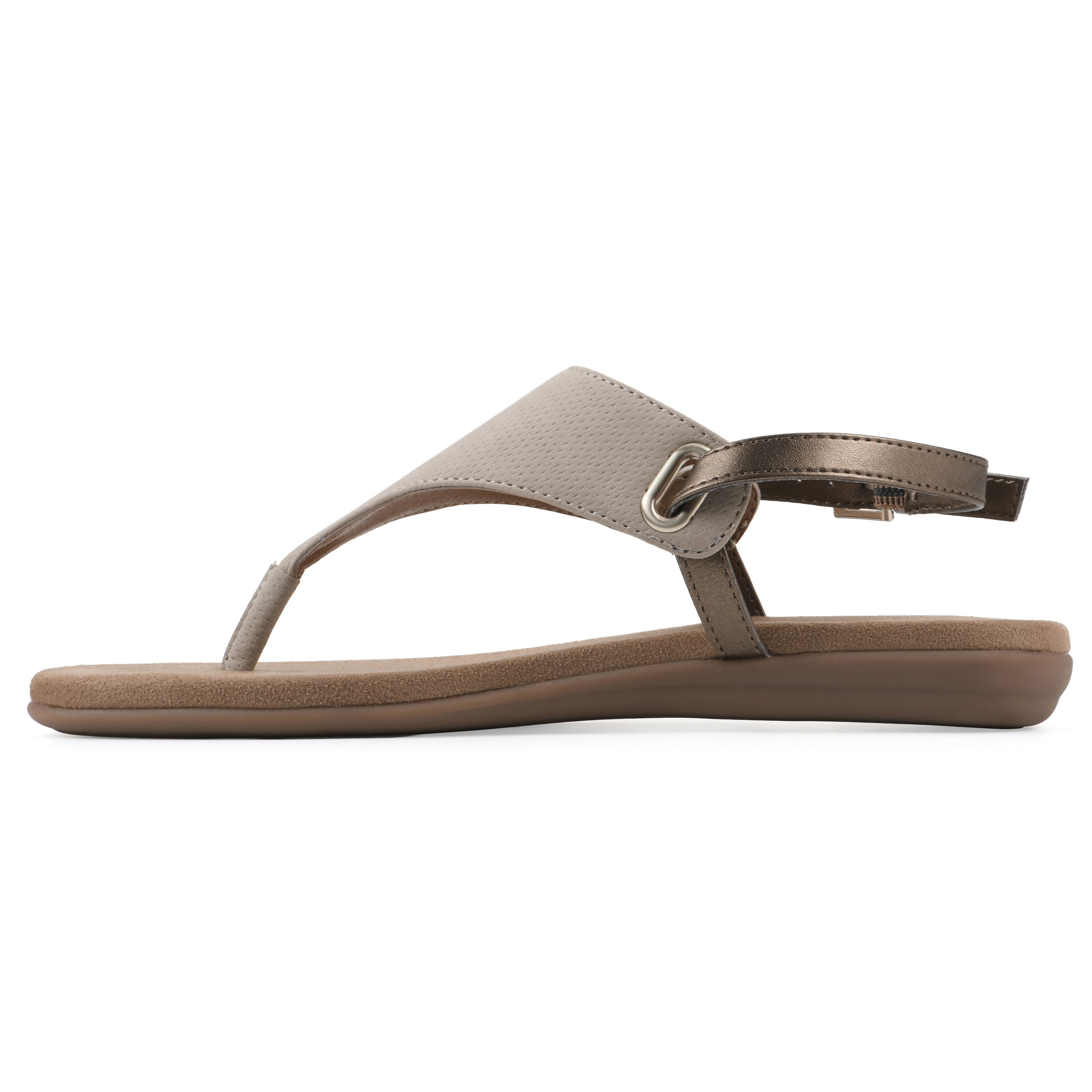 Lifted Backstrap Sandal, TAUPE SMOOTH, alternate image number 3