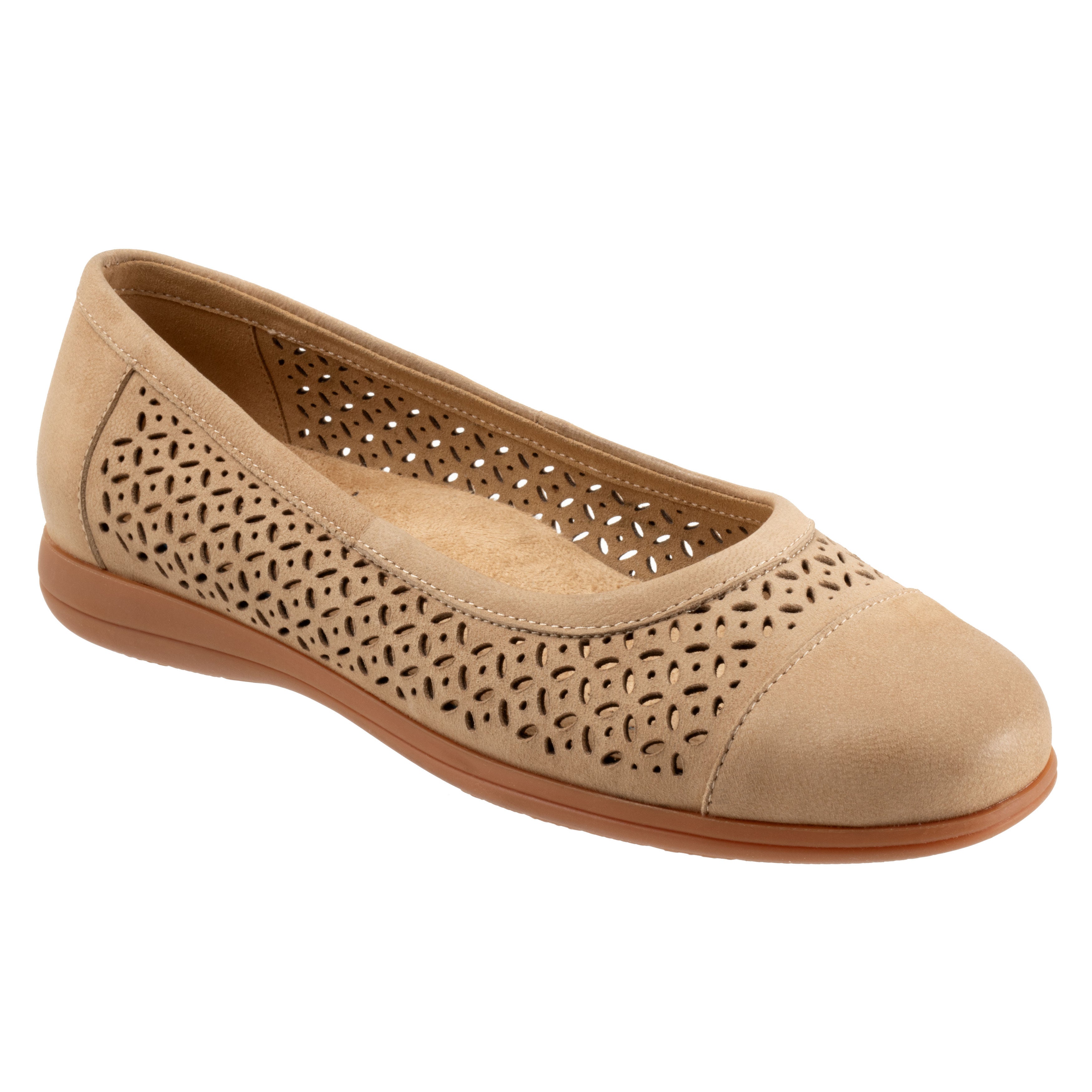 Delmara Flat, BEIGE NUBUCK PERF, hi-res image number 0