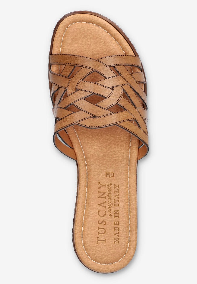 Edda Wedge Sandal, COGNAC, alternate image number 6