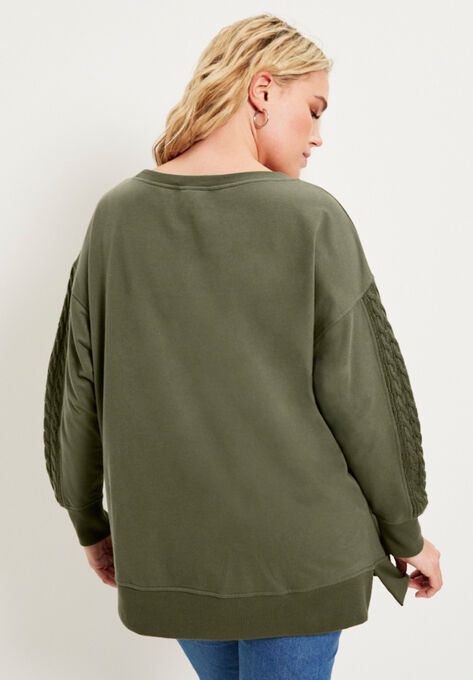 French Terry Boatneck Sweatshirt, , on-hover image number null