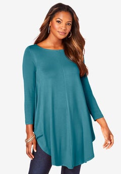 Boatneck Swing Ultra Drape Tunic