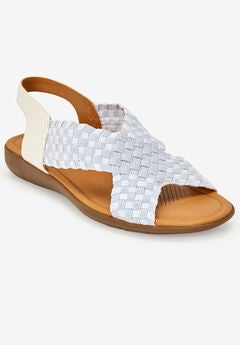 White Woven Sandals
